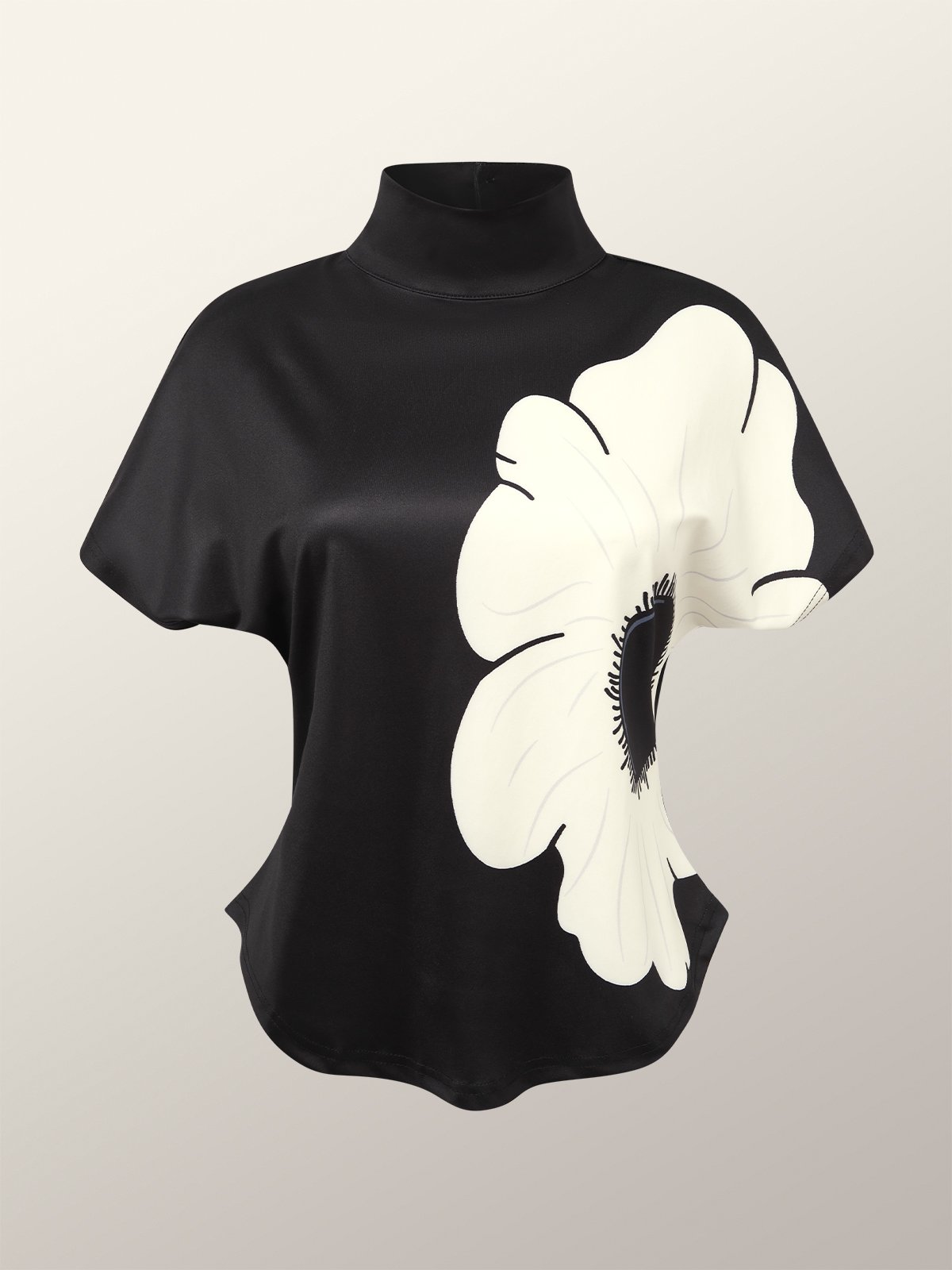 T-shirts Floral Été Élégant Léger Quotidien Manches Courtes Régulier Ligne T Élasticité moyenne pour Femmes