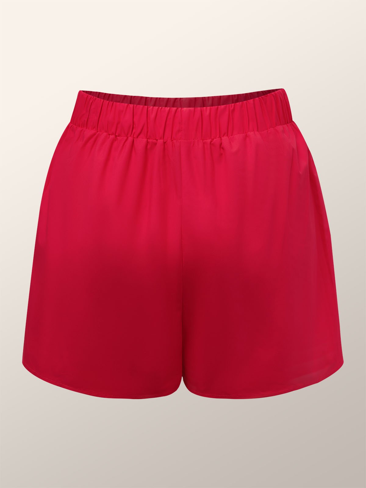 Shorts Plain Été Urbain Taille Haute Micro-élasticité Ample Faire la navette Shorts Régulier pour Femmes