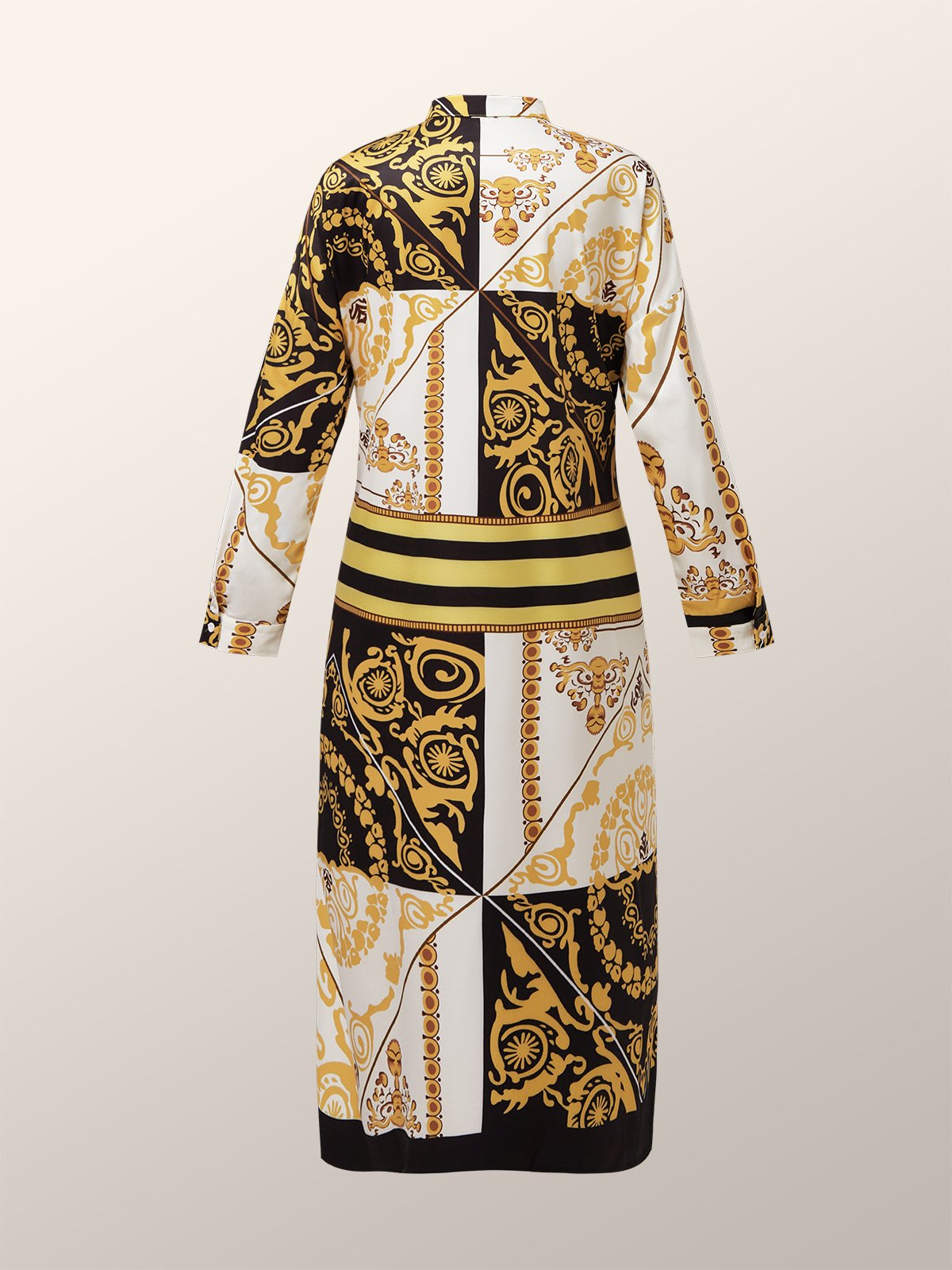 Robes Ethnique Été Urbain Polyester Naturel Aucune élasticité Quotidien Ample Robe Chemise pour Femmes