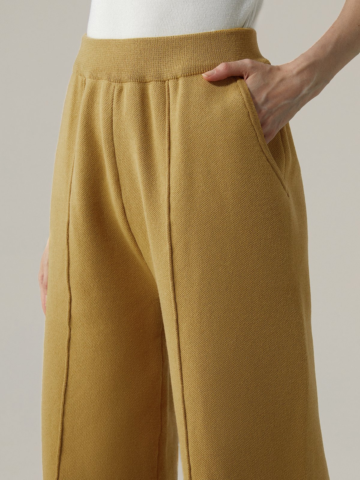 Pantalons Femmes Plain Printemps / Automne Urbain Polyester Naturel Poids lourd Quotidien Pantalon à la cheville Droit