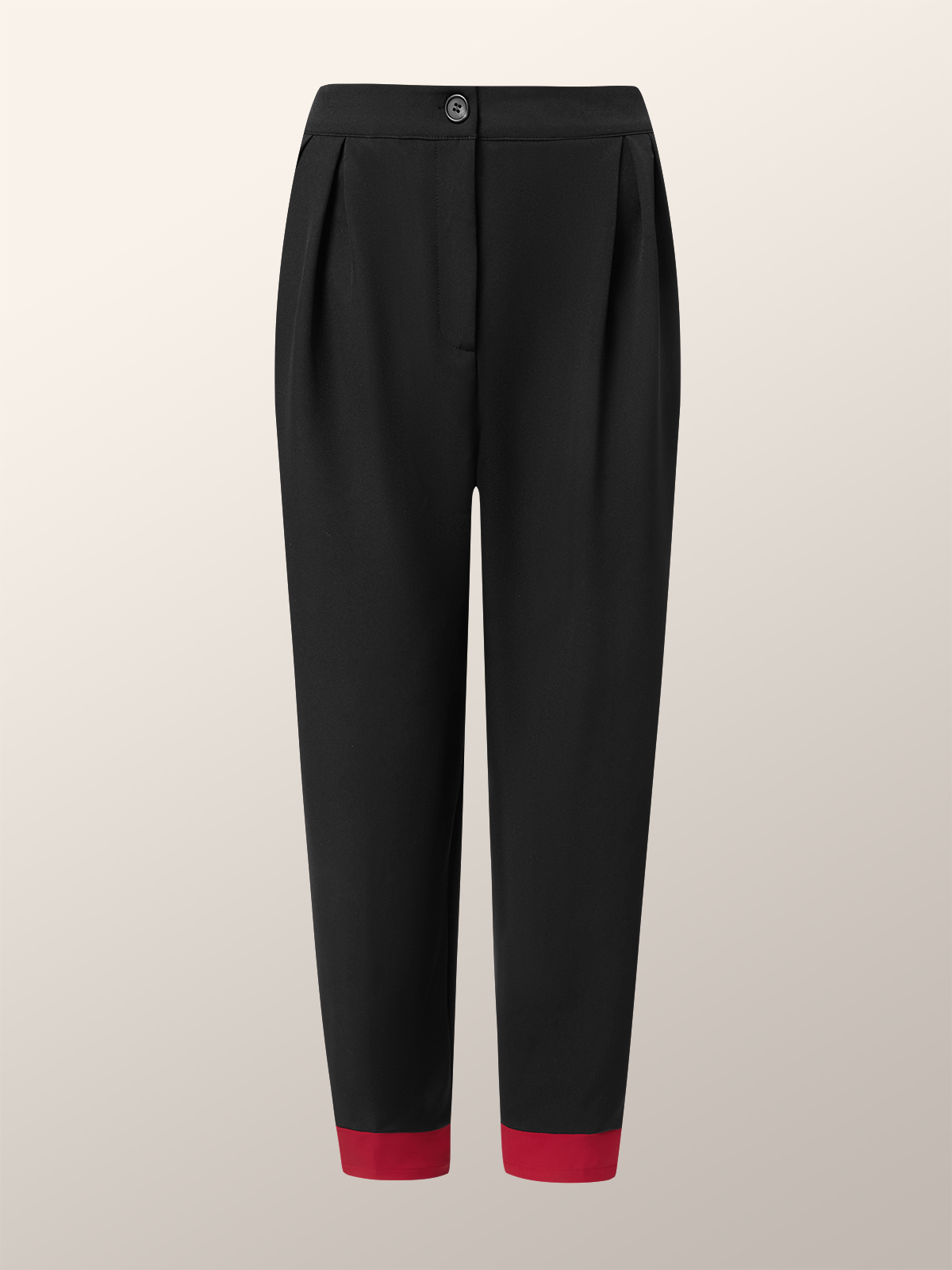 Pantalon long urbain à coupe régulière et à blocs de couleurs pour femmes