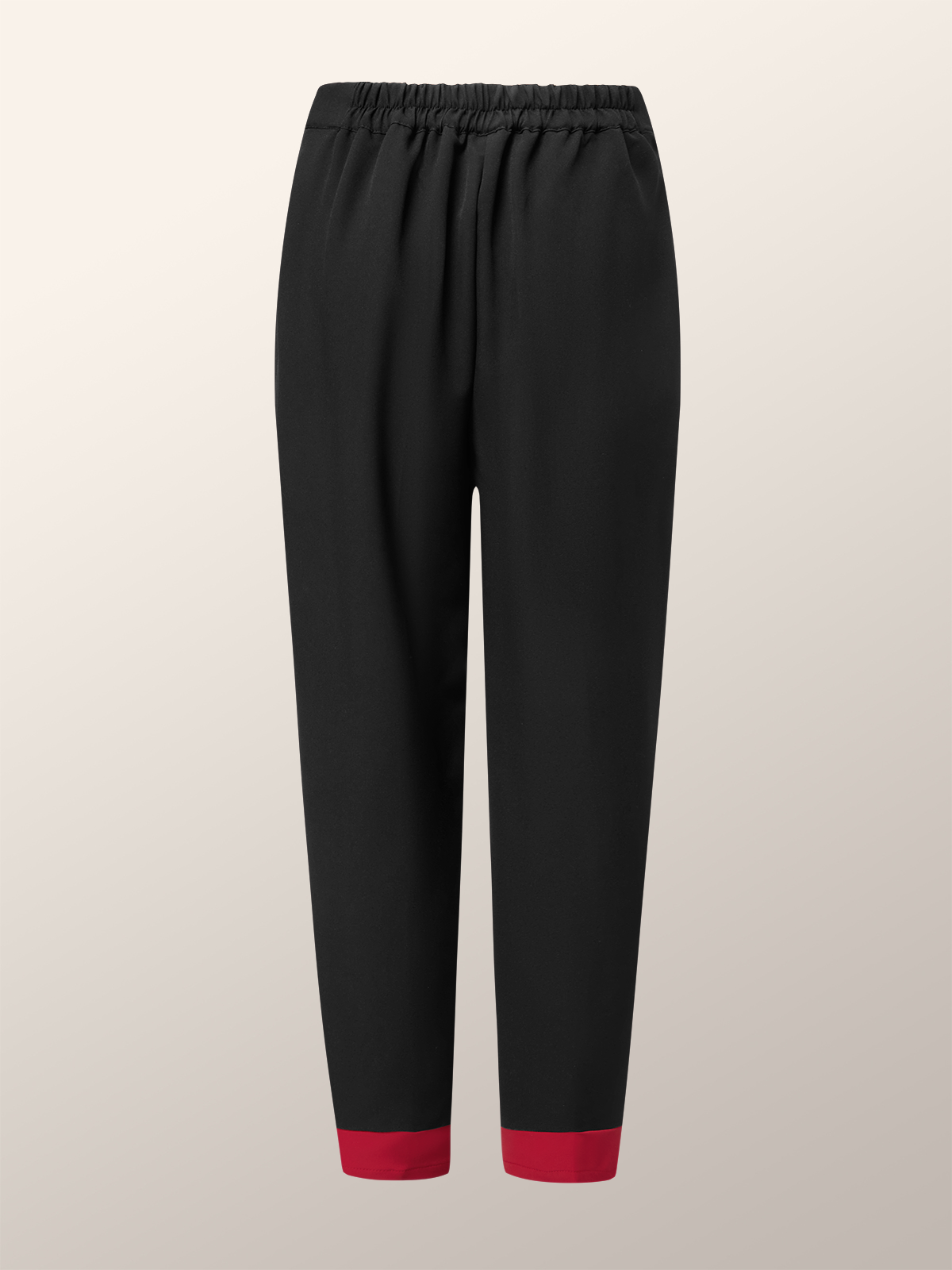 Pantalon long urbain à coupe régulière et à blocs de couleurs pour femmes