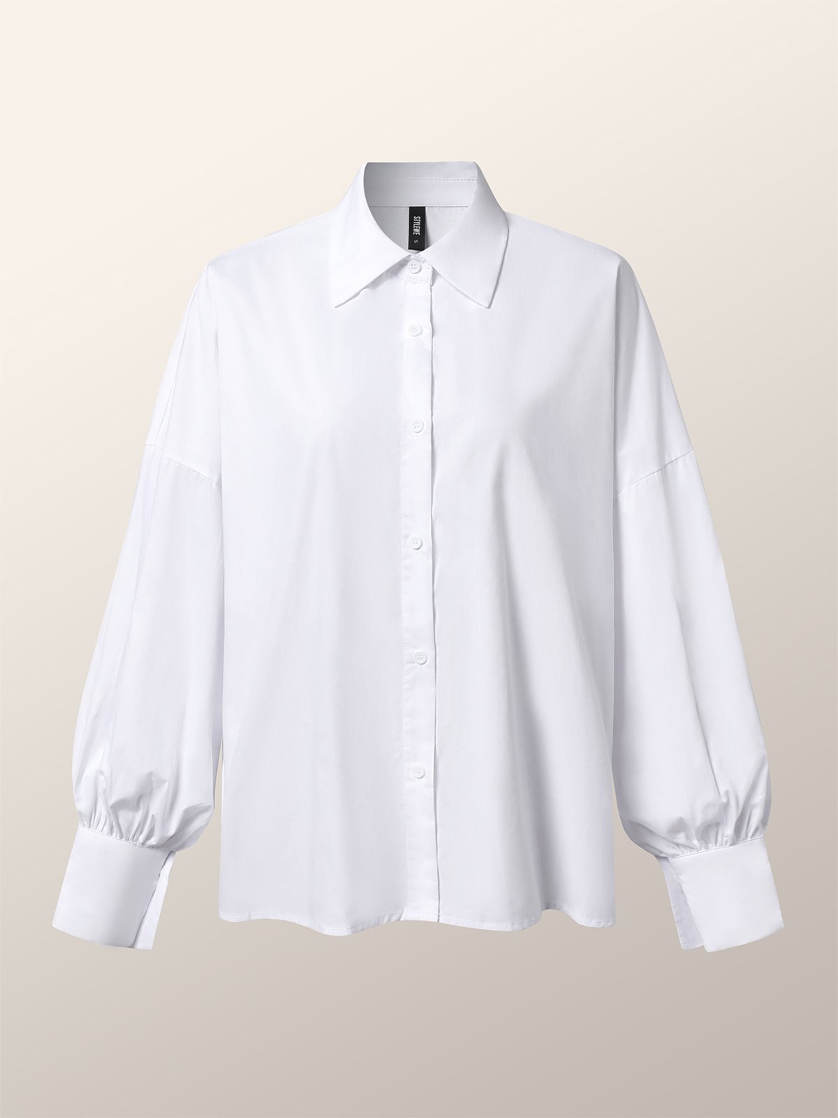 Blouses Femmes Plain Printemps / Automne Urbain Aucune élasticité Quotidien Manches Longues Régulier Régulier Col de Chemise