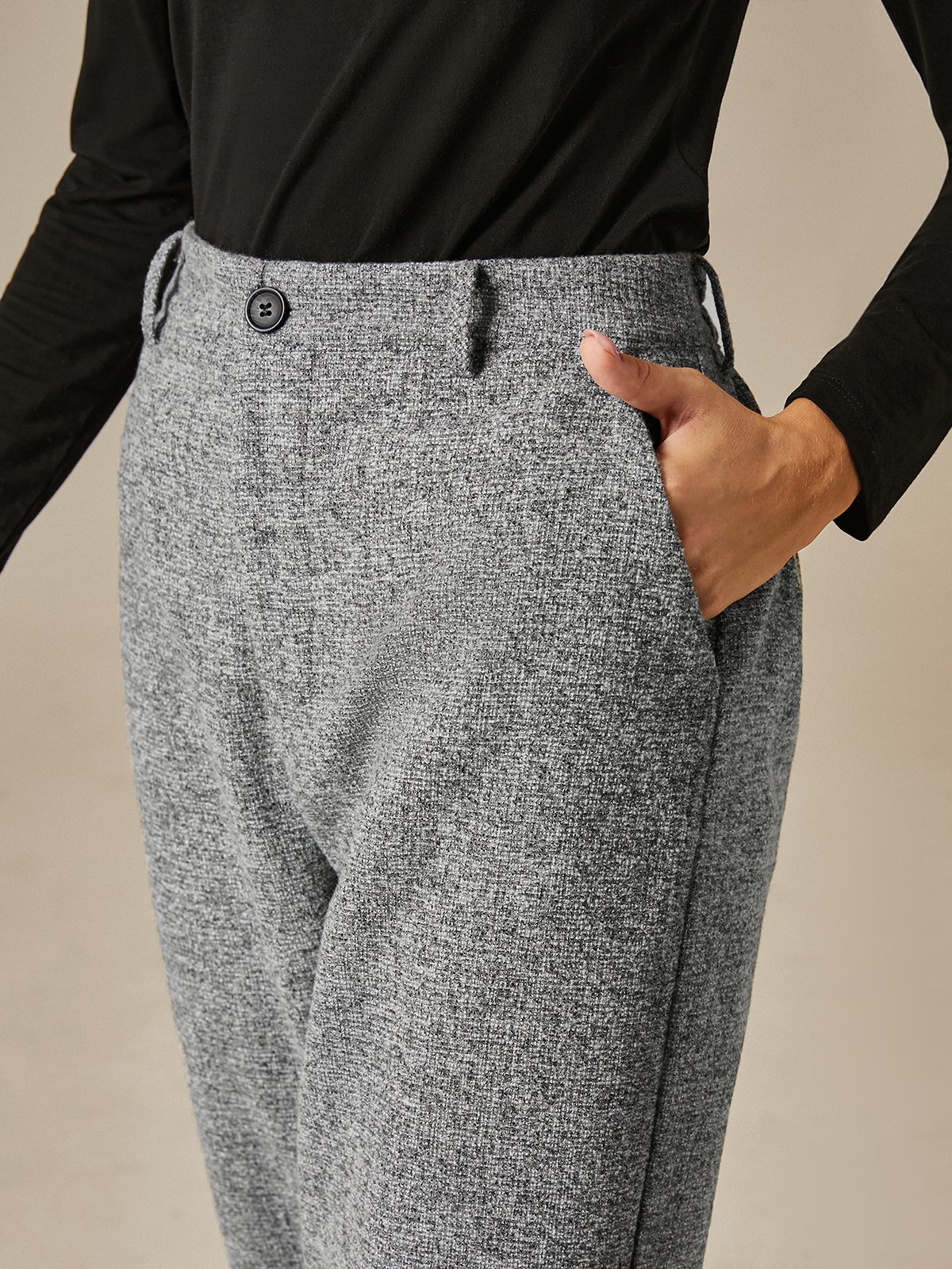Mode Pantalons Femmes Plain Printemps / Automne Urbain Aucune élasticité Faire la navette Pantalon droit Long Droit Régulier