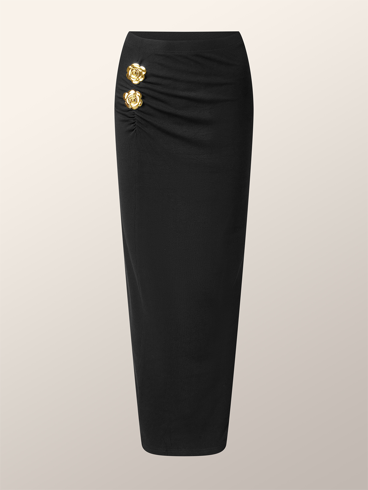 Jupes Plain Été Urbain Polyester Naturel Aucune élasticité Quotidien Maxi Droit pour Femmes