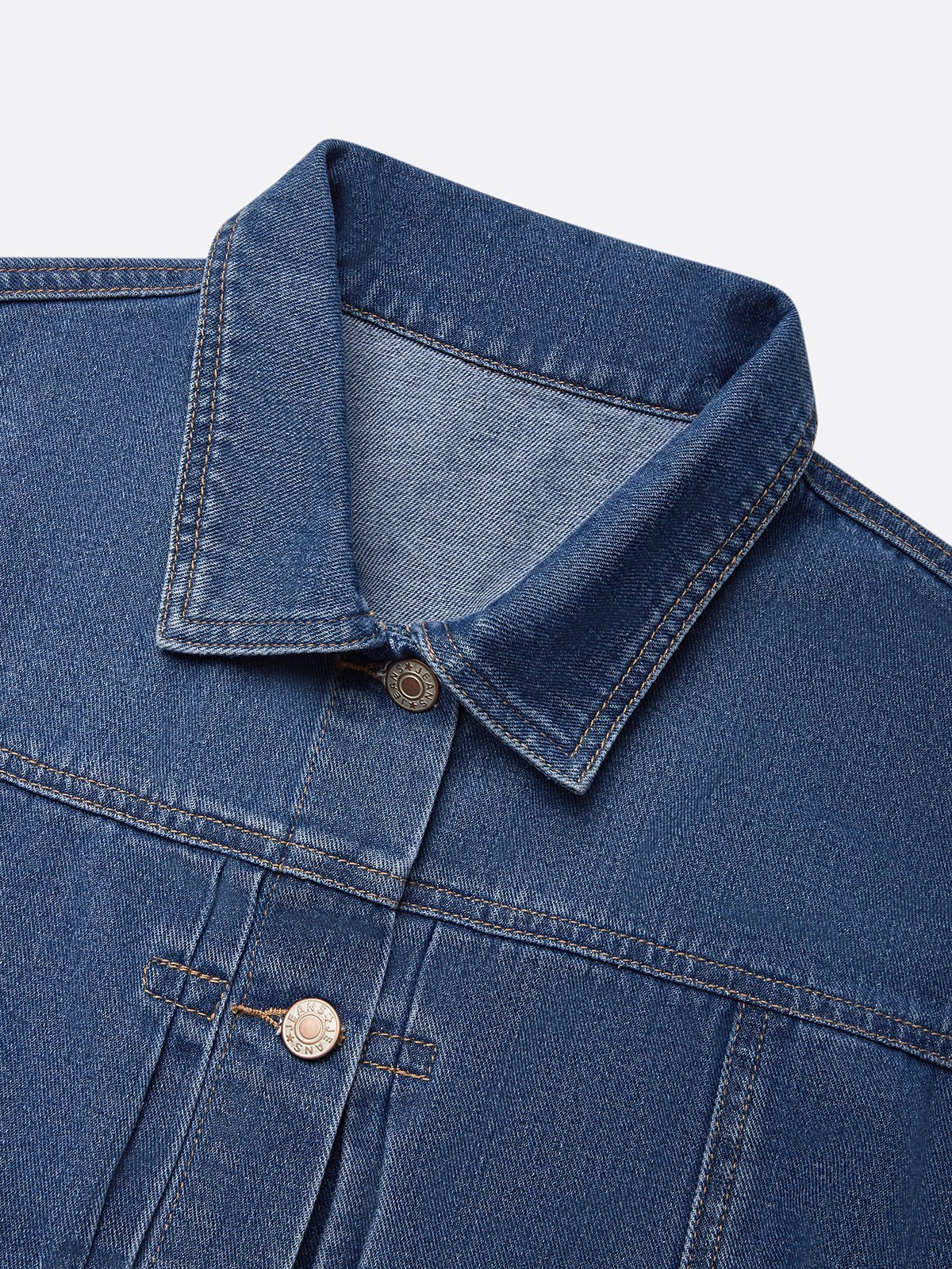 Toile de Jean Manteaux Femmes Décontracté Plain Printemps / Automne Manche Dolman Aucune élasticité Ample Toile de Jean Pénible Col de Chemise