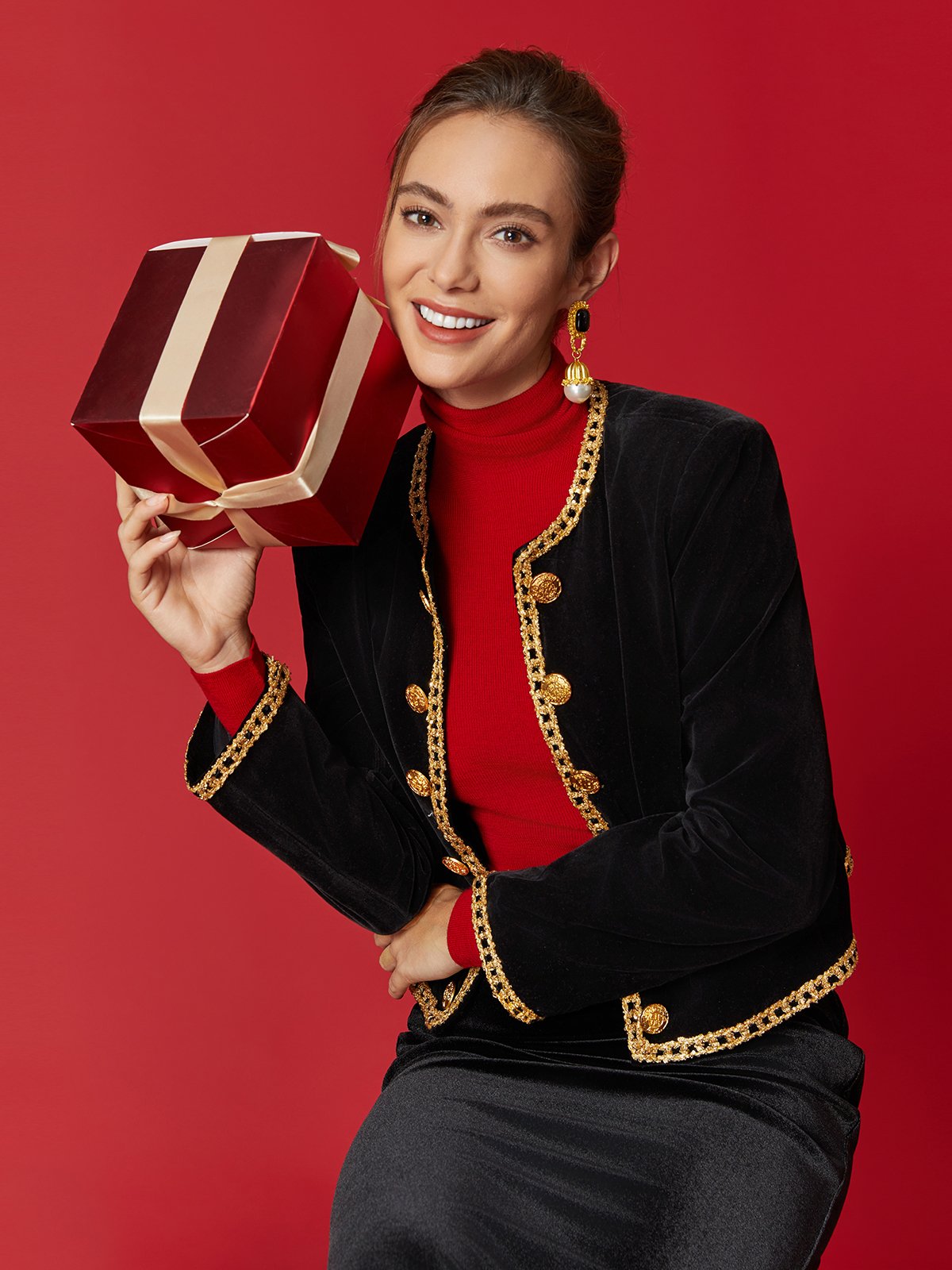 Blousons Plain Printemps / Automne Urbain Boutonné Aucune élasticité Peluche Manches Longues Régulier Régulier pour Femmes