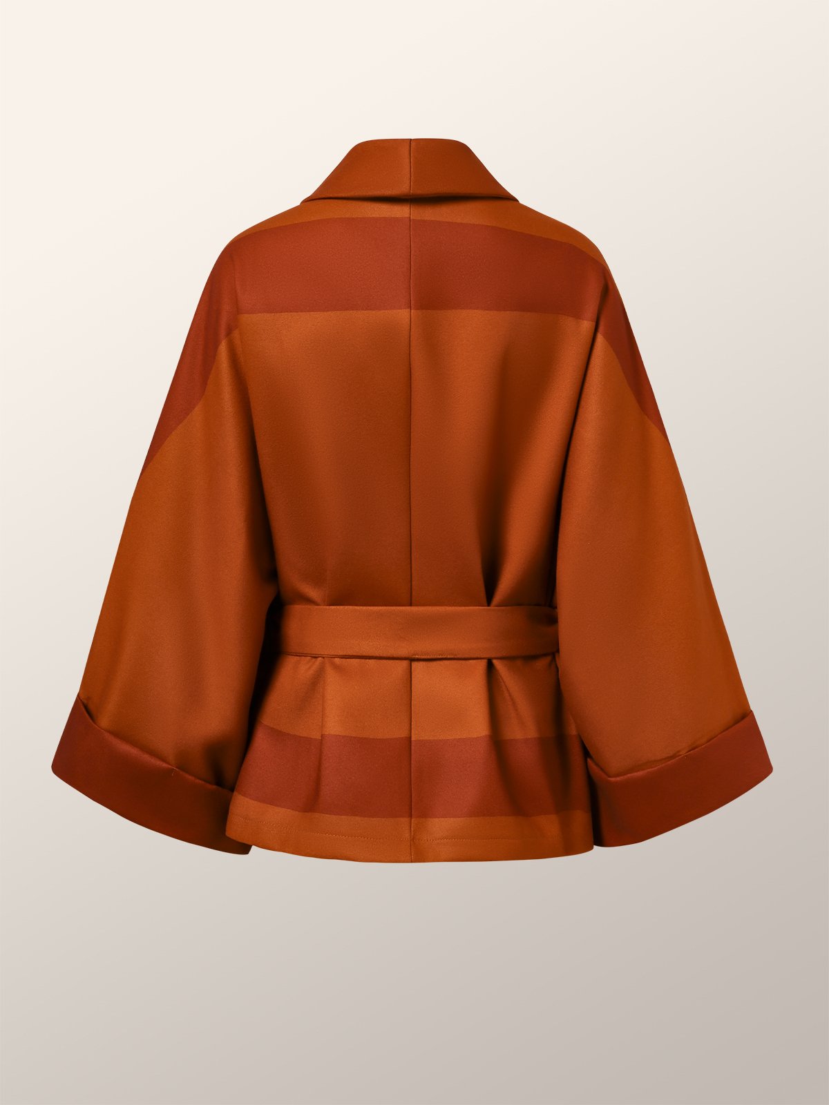 Pardessus Femmes Rayé Hiver Élégant Polyester Naturel Poids lourd Aucune élasticité Quotidien Manches 3/4