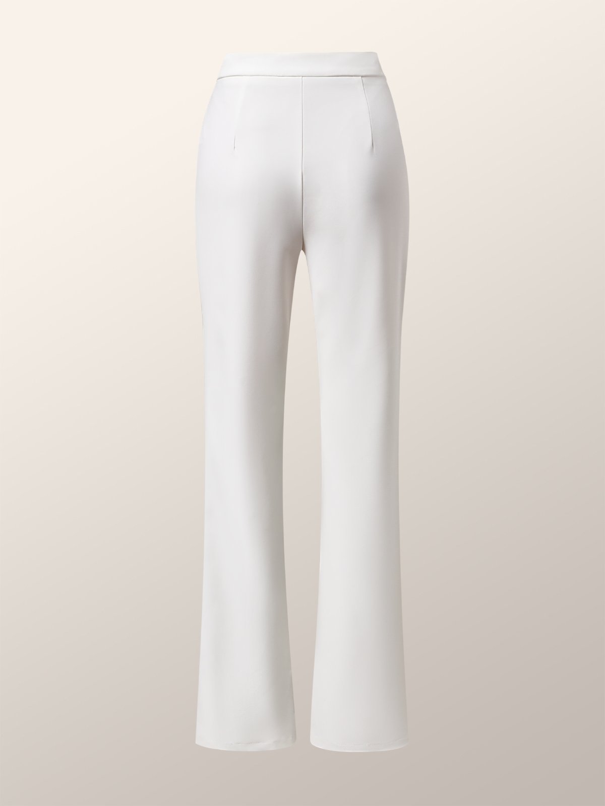 Été Taille Haute à Fermeture Zippée Léger Coupe Régulière Plain Pantalons
