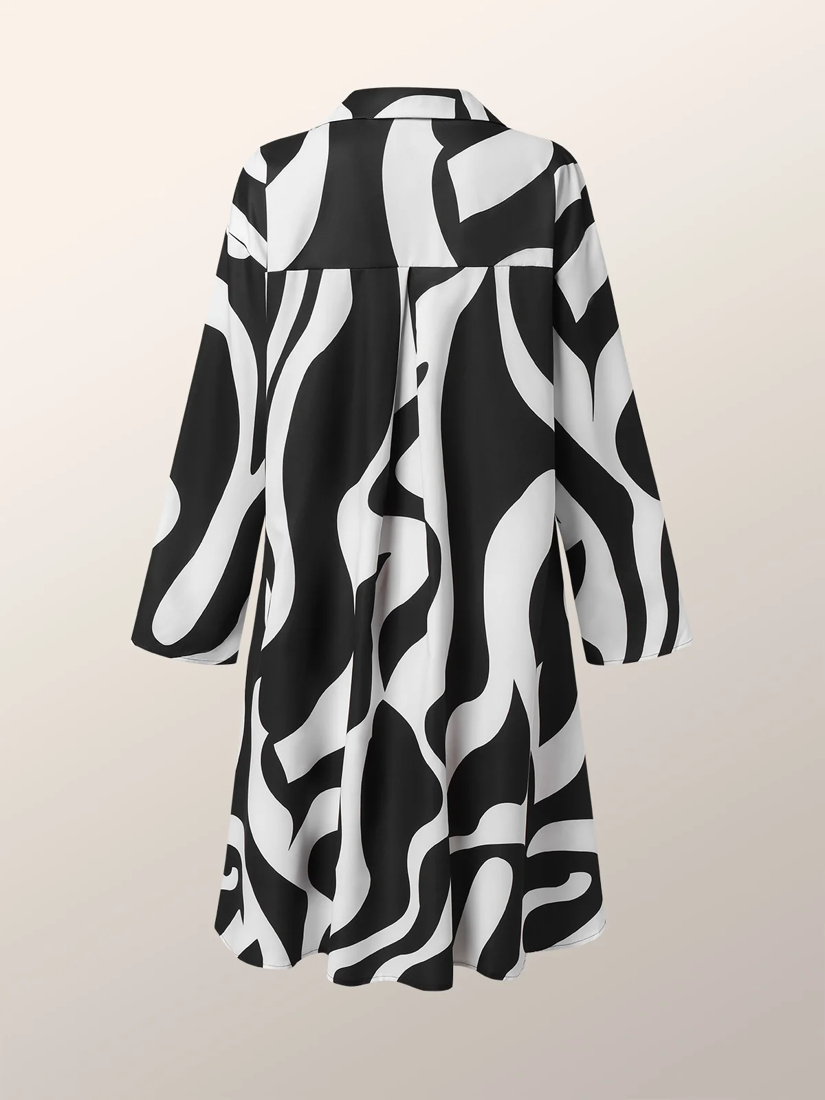 Robes Automne Chevron Vacances Naturel Quotidien Midi Bouton Manches longues Régulier pour Femme