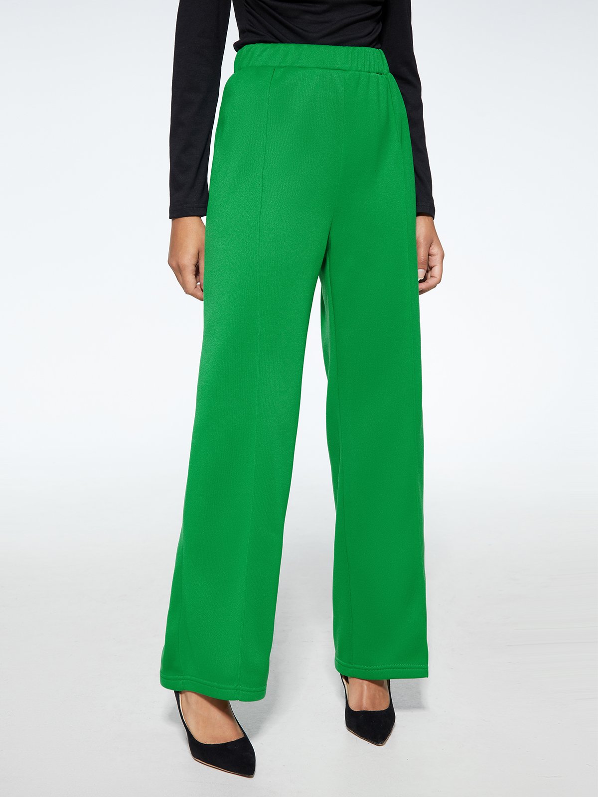 Décontracté Pantalons Femmes Décontracté Plain Printemps Polyester Naturel Quotidien Ample H-ligne Régulier