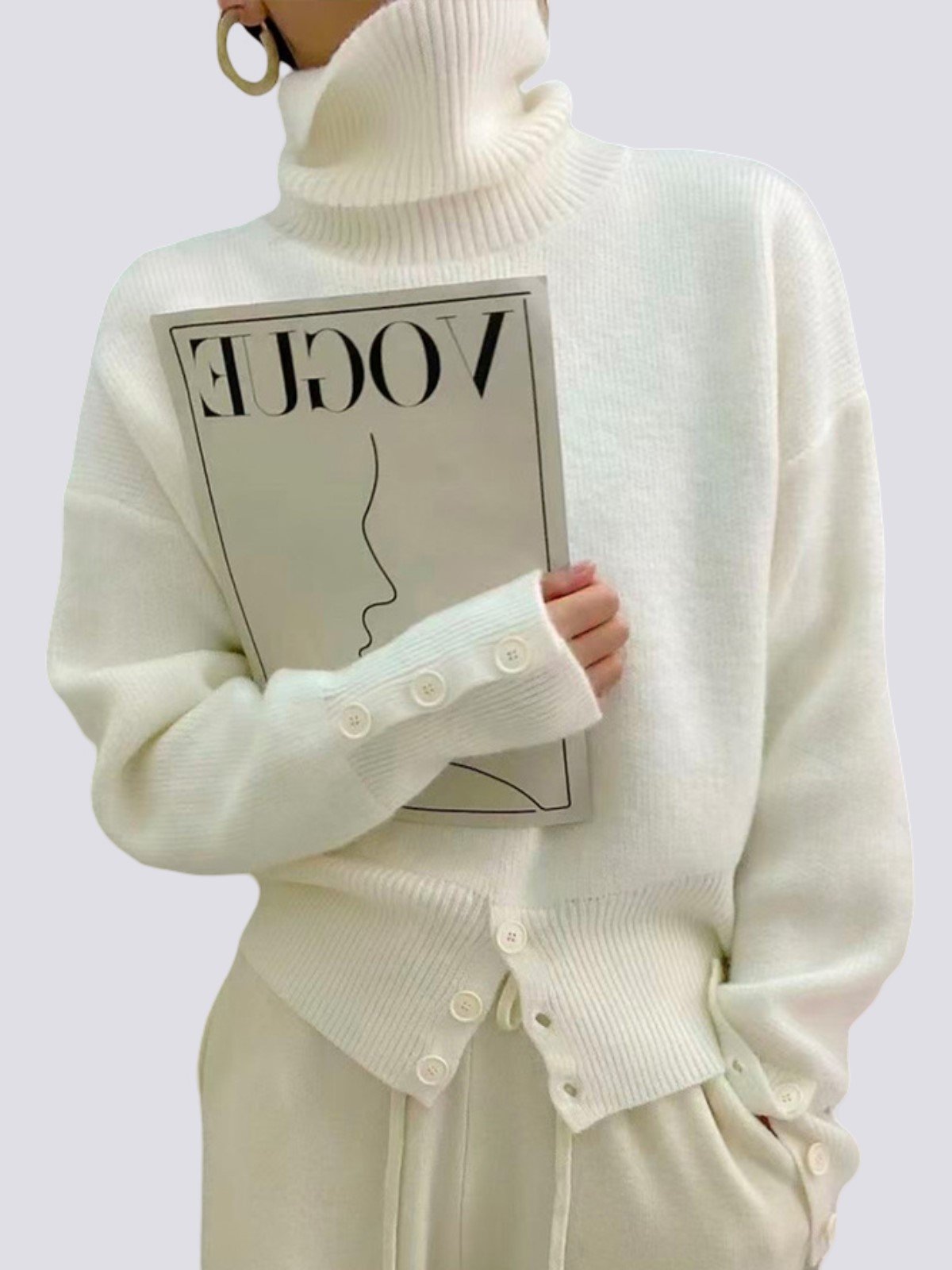 Pull Femmes Plain Simple Automne 1 * robe Manches Longues Régulier Droit Régulier Élasticité moyenne