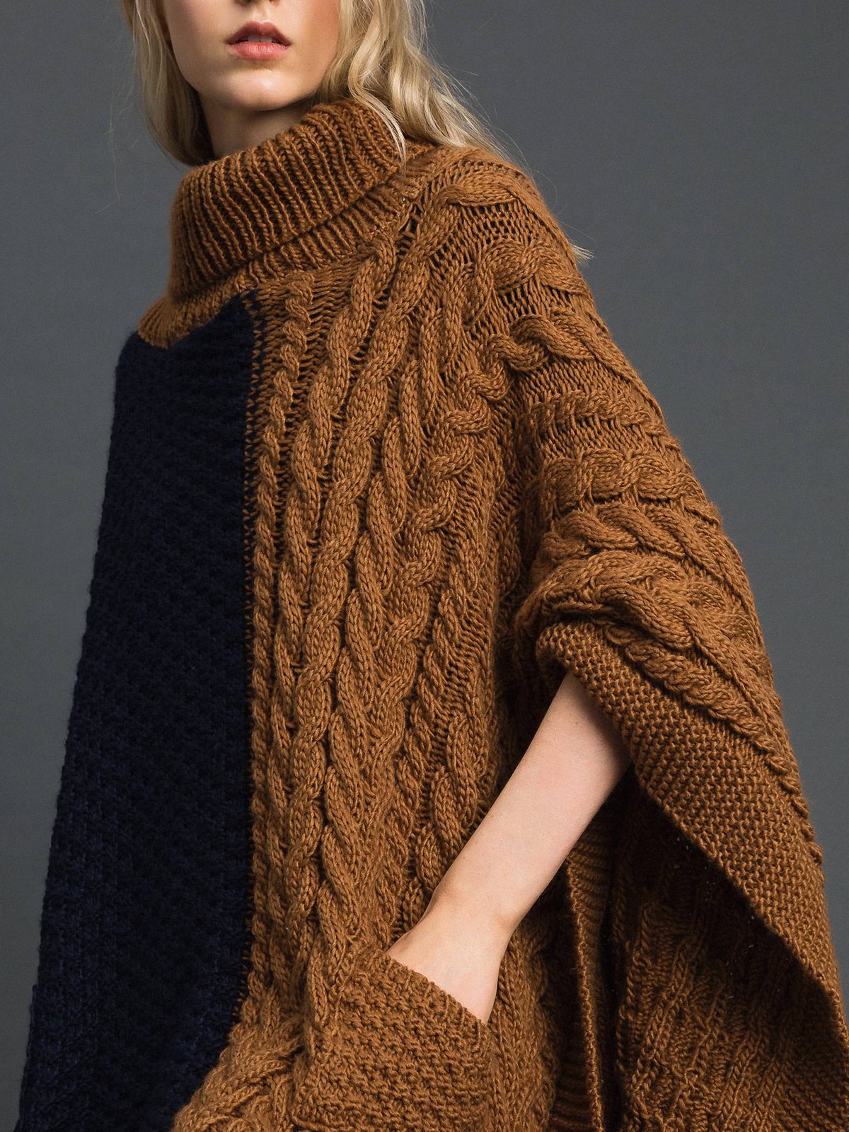 Pull Bloc de Couleur Hiver Urbain Acrylique Poids lourd Quotidien Ample Régulier H-ligne pour Femmes