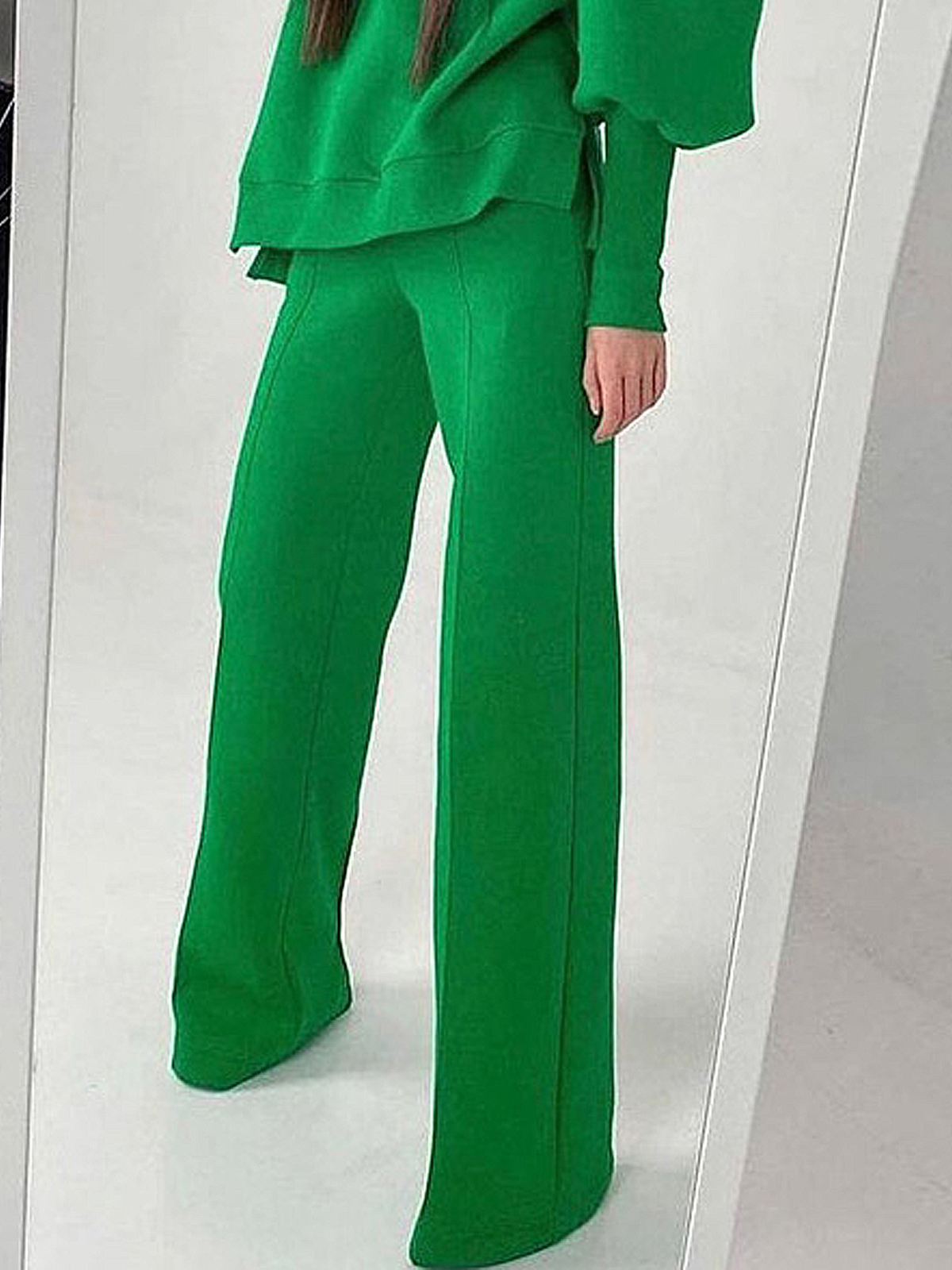 Décontracté Pantalons Femmes Décontracté Plain Printemps Polyester Naturel Quotidien Ample H-ligne Régulier