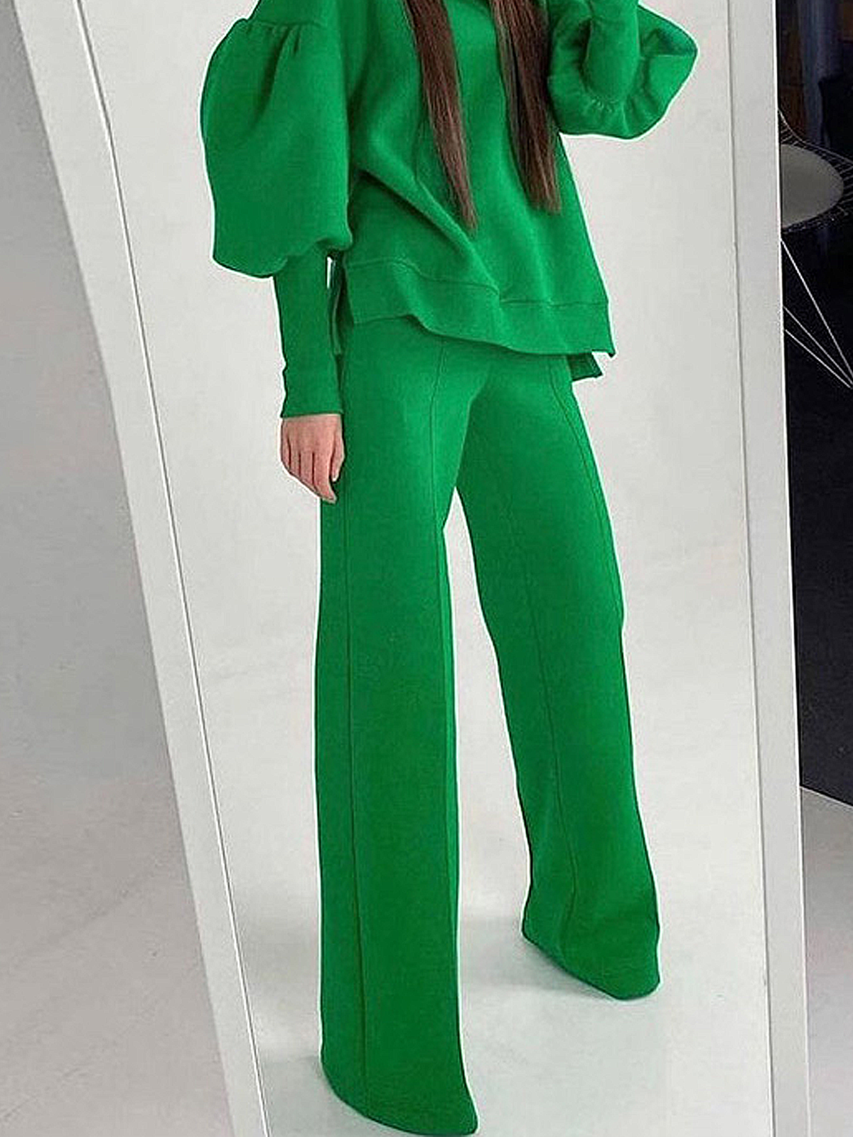 Décontracté Pantalons Femmes Décontracté Plain Printemps Polyester Naturel Quotidien Ample H-ligne Régulier