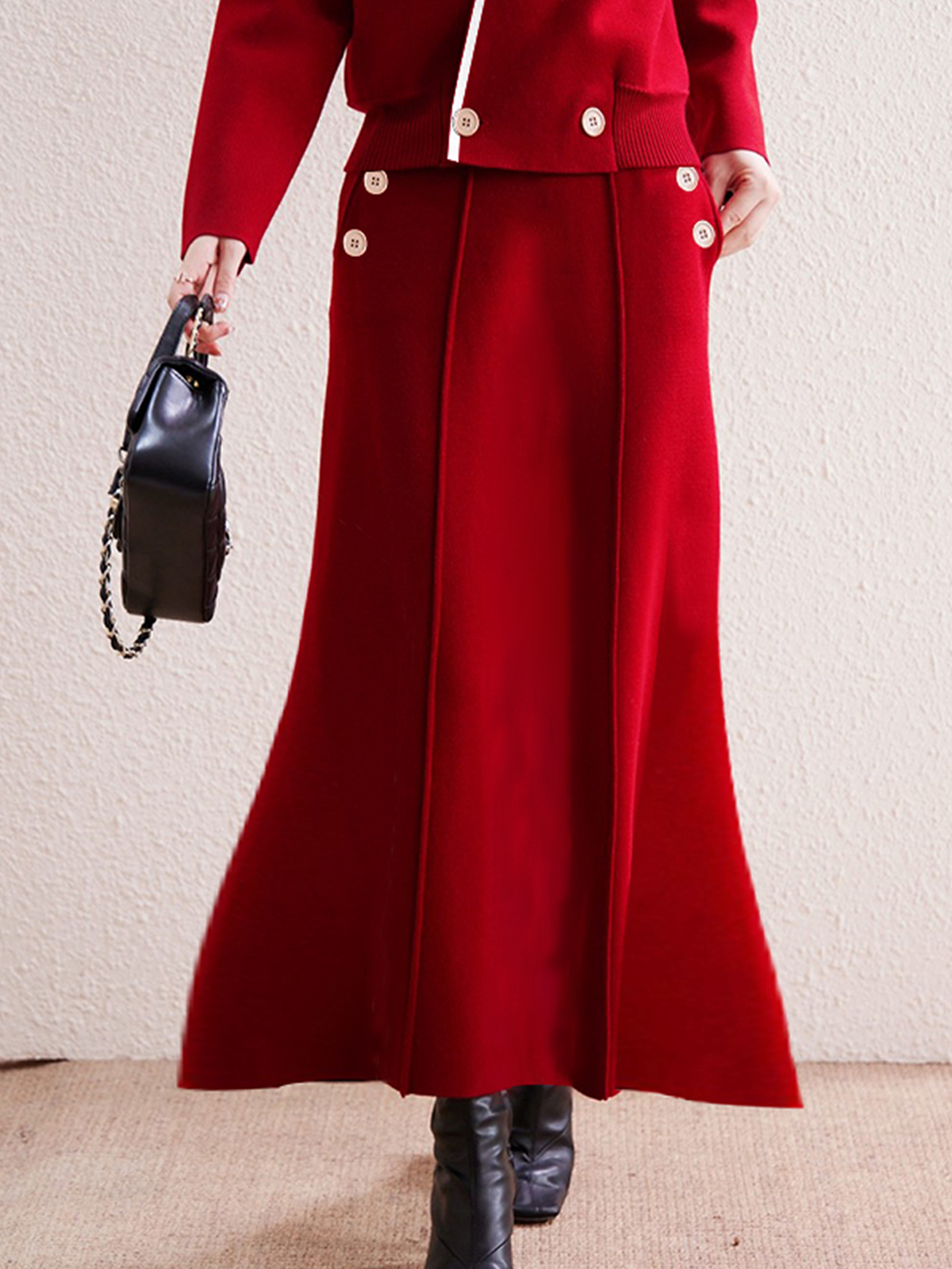 Jupes Femmes Plain Printemps / Automne Urbain Polyester Aucune élasticité Quotidien Ample Maxi Ligne X