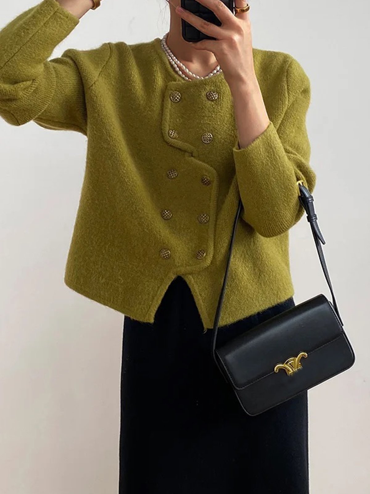 Cardigans Plain Printemps / Automne Urbain Naturel Aucune élasticité Quotidien Coupe Régulière Manches Longues Régulier pour Femmes