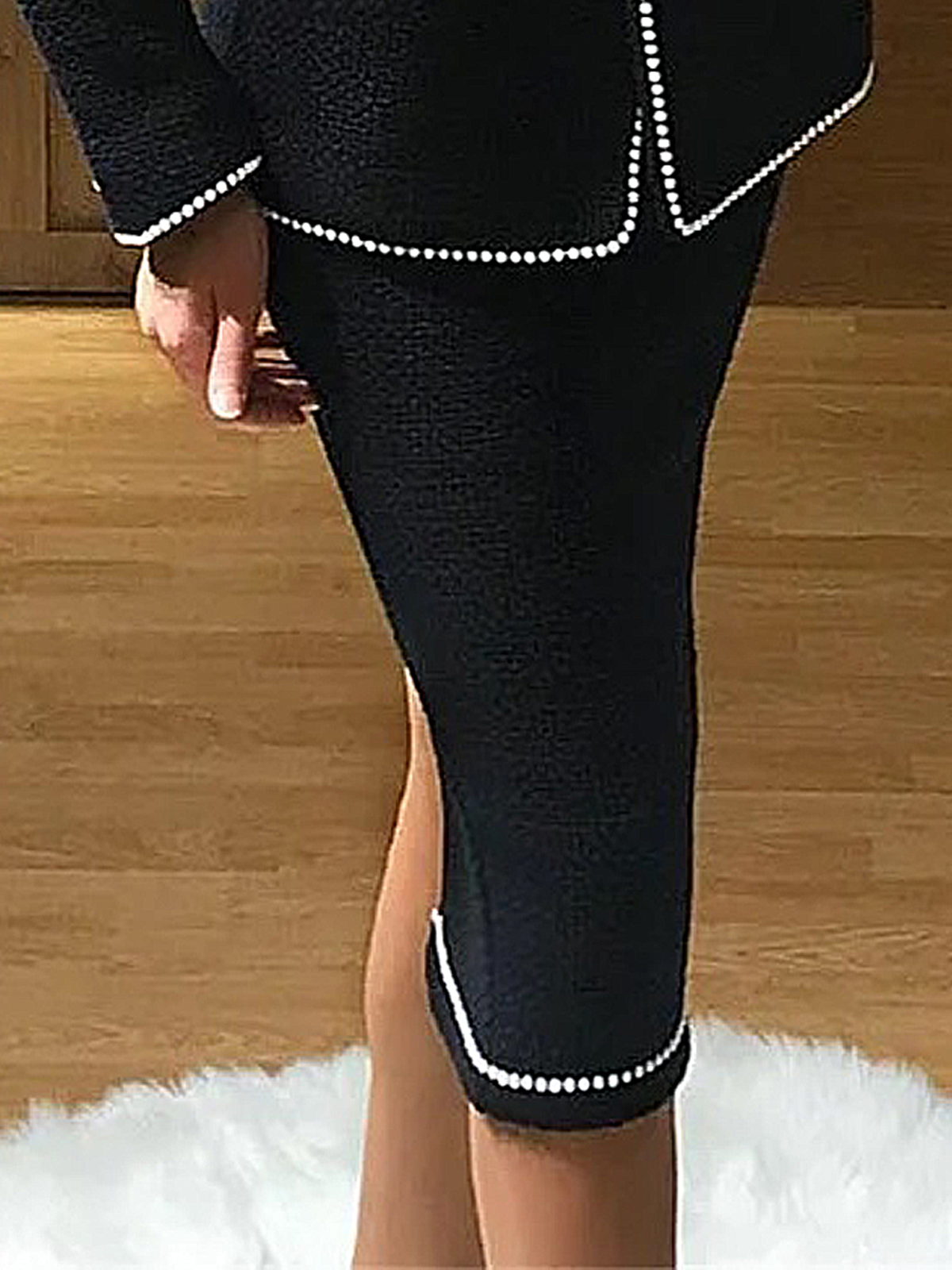 Jupes Bloc de Couleur Printemps / Automne Élégant Polyester Poids lourd Aucune élasticité Quotidien Coupe Régulière Mi-longue pour Femmes