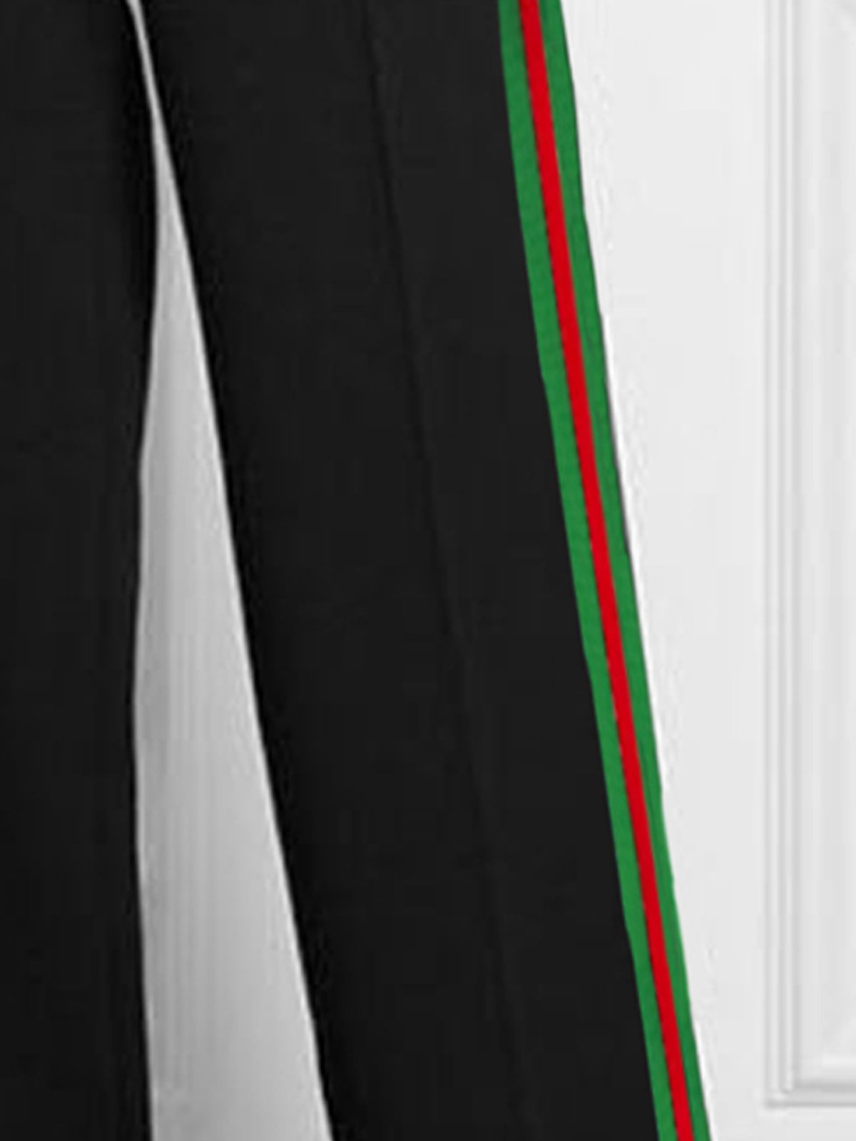 Mode Pantalons Femmes Bloc de Couleur Printemps / Automne Urbain Polyester Taille Haute Aucune élasticité Quotidien Pantalon droit Long