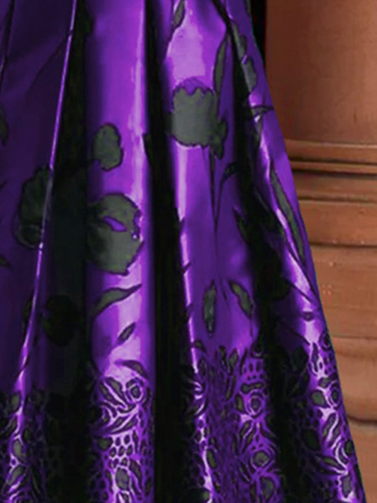 Robes Femmes Floral Printemps / Automne Élégant Micro-élasticité Coupe Régulière Mi-longue Manches trois quarts Entaillé Non Ceinture