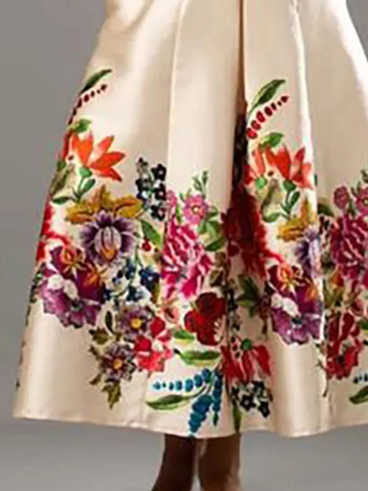 Robes Floral Été Élégant Polyester Aucune élasticité Coupe Régulière Manches Courtes Régulier Poche Couture pour Femmes