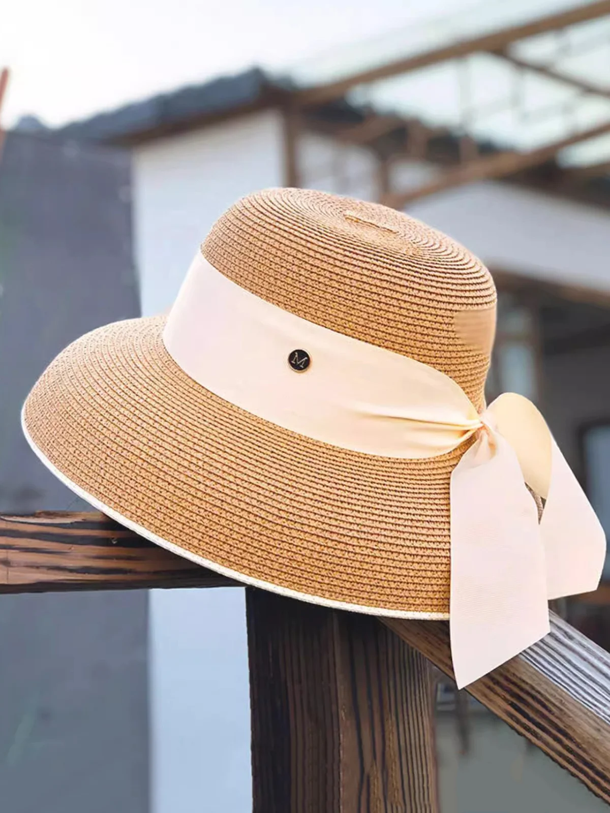 Bonnets Bloc de Couleur Toutes Les Saisons Vacances Plastique Quotidien Paille Régulier pour Femmes