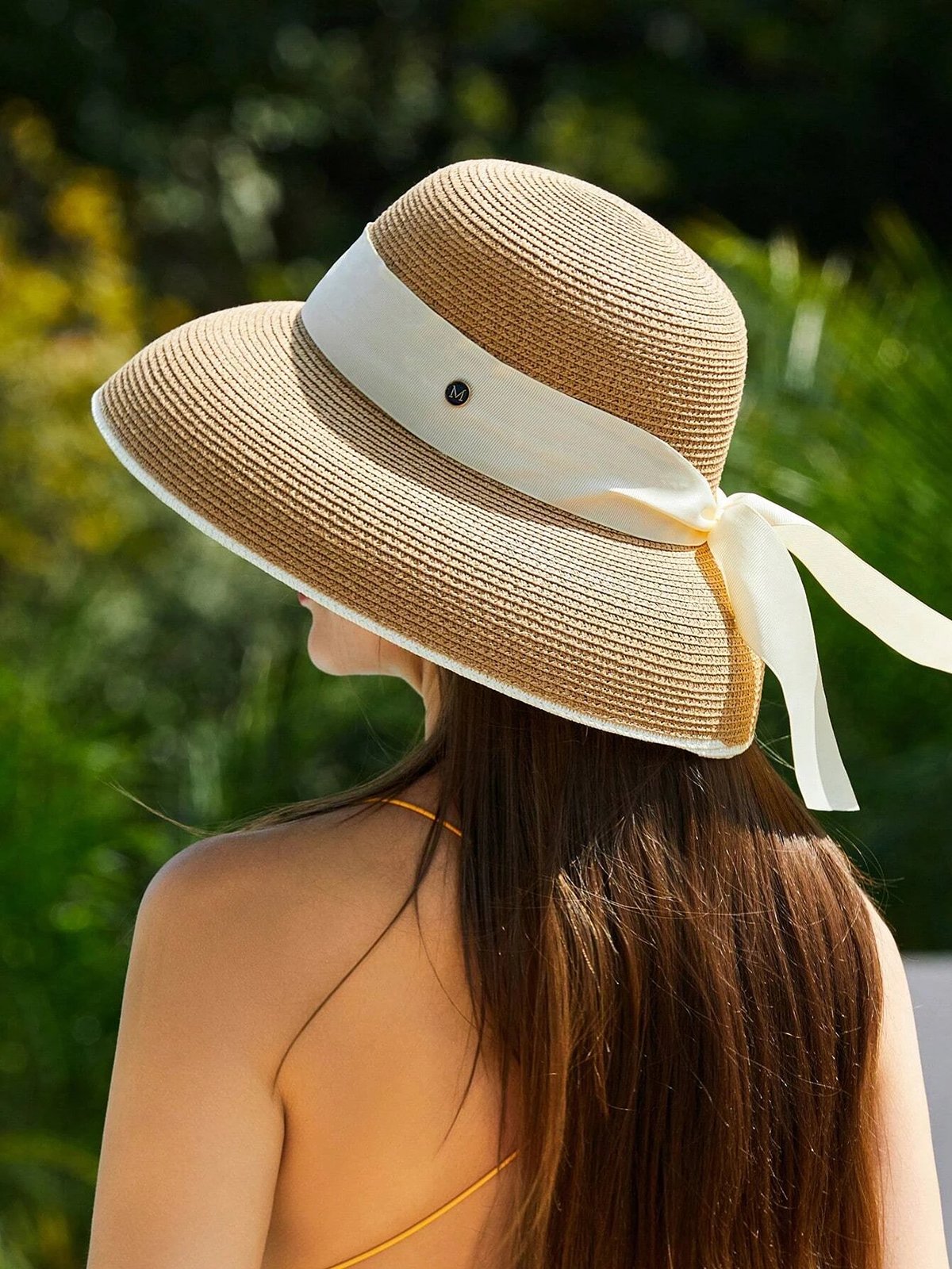 Bonnets Bloc de Couleur Toutes Les Saisons Vacances Plastique Quotidien Paille Régulier pour Femmes