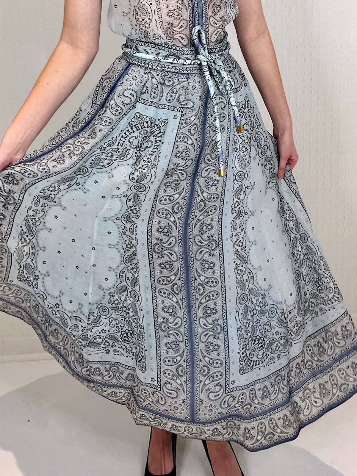Jupes Femmes Motif Cachemire Été Urbain Polyester Naturel Léger Aucune élasticité Fête Ample
