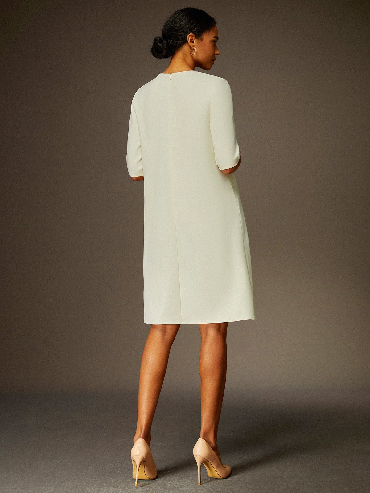 Robes Floral Été Élégant Naturel Aucune élasticité Demi Manche Col Rond Trapèze Non pour Femmes