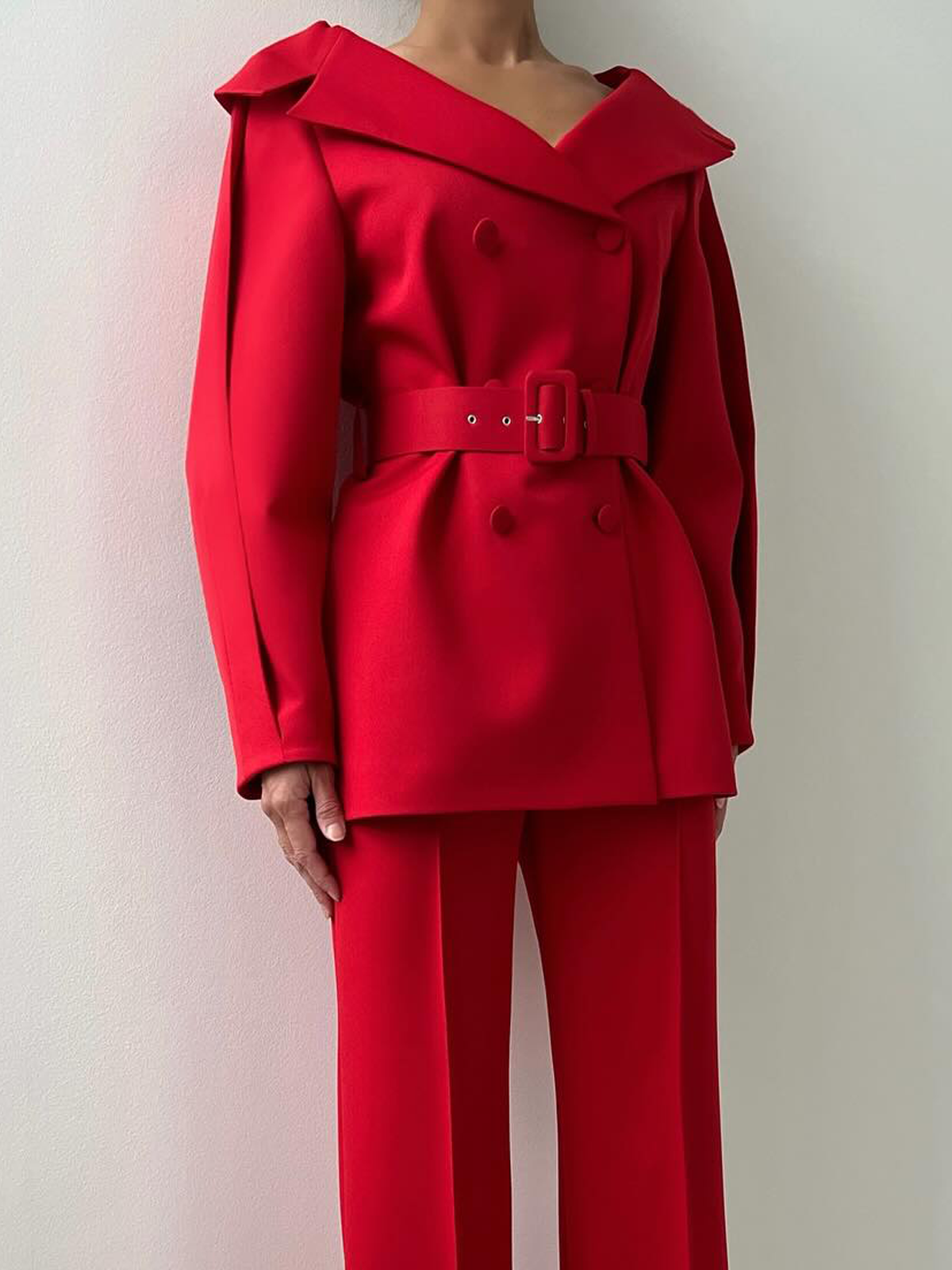 Blazers Plain Printemps / Automne Urbain Polyester Aucune élasticité Coupe Régulière Ligne X Manches régulières Bal pour Femmes