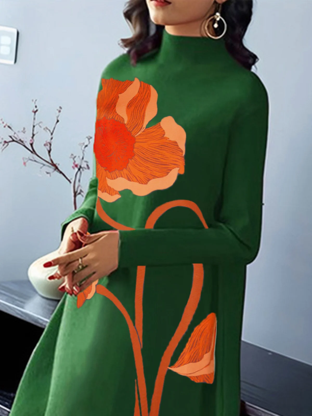 Robes Femmes Décontracté Floral Été Polyester Imprimé Micro-élasticité Ample Régulier Non