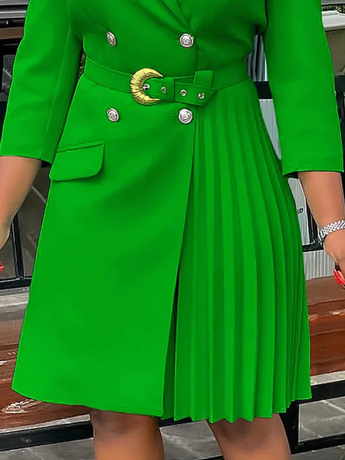 Robes Femmes Plain Printemps / Automne Urbain Asymétrique Aucune élasticité Faire la navette Mini à Col Revers Ligne X