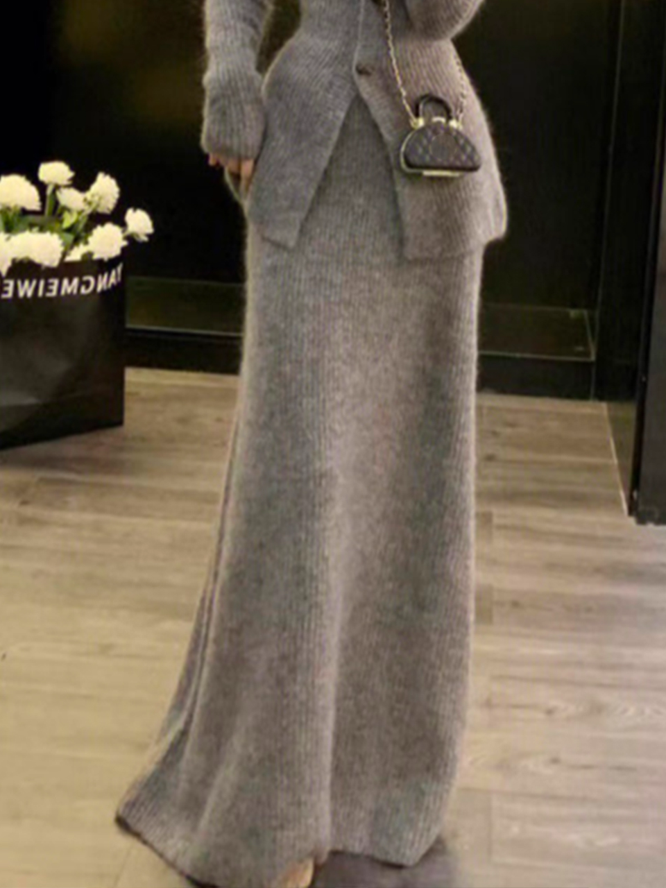 Jupes Décontracté Plain Printemps / Automne Poids lourd Quotidien Maxi Taille Élastique Droit Élasticité moyenne pour Femmes