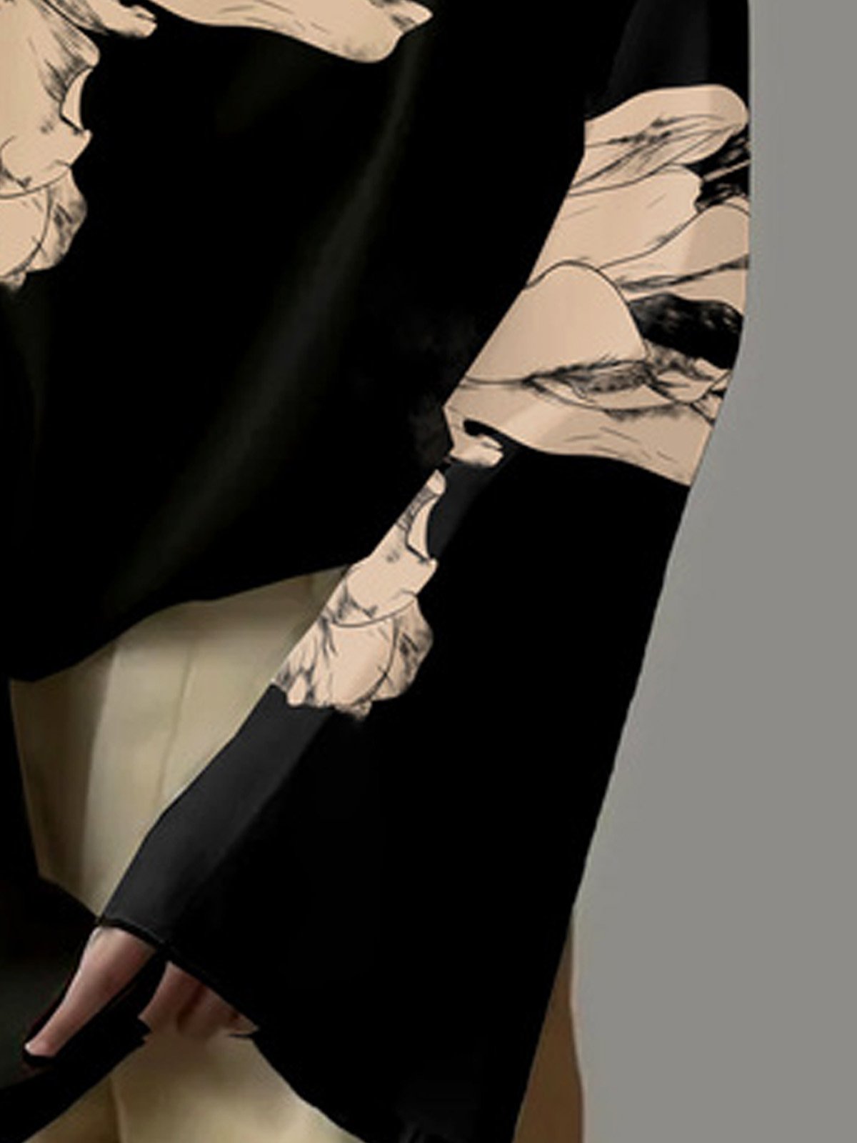 Chemisiers1 Floral Printemps / Automne Urbain Polyester Imprimé Quotidien Ample Manches Longues Régulier pour Femmes