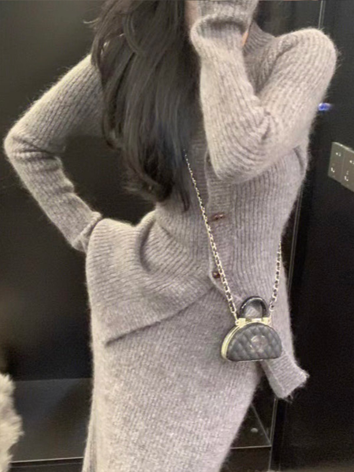 Cardigans Femmes Plain Printemps / Automne Élégant Col V Faire la navette Manches Longues Boucle Régulier Élasticité moyenne