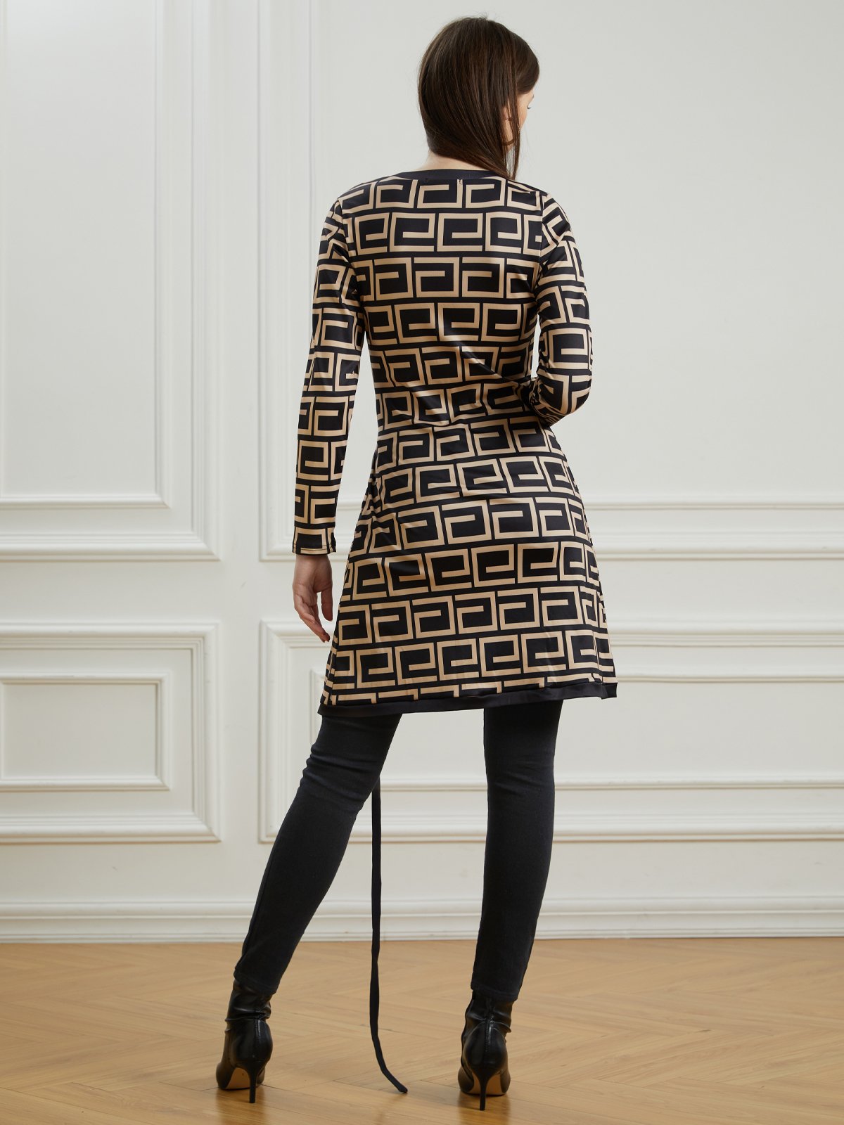 Manteau Moulant Décontracté à Manches Longues
