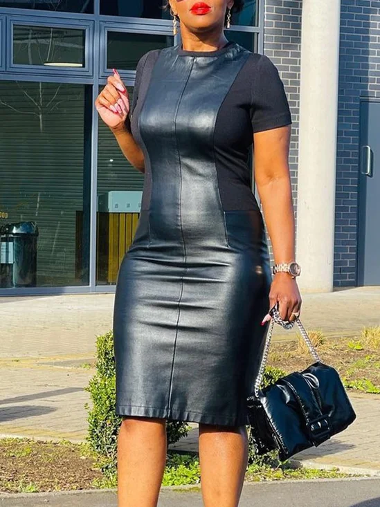 Robes Femmes Plain Été Urbain Naturel Aucune élasticité Quotidien Coupe Régulière Court Non Ceinture