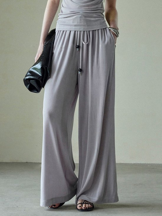 Mode Pantalons Femmes Décontracté Plain Printemps / Automne Polyester Micro-élasticité Coupe Régulière Long Droit Régulier