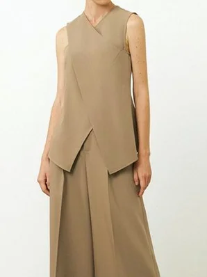 Top Débardeur Tops Plain Été Urbain Polyester Quotidien Coupe Régulière Sans Manches Droit Régulier pour Femmes