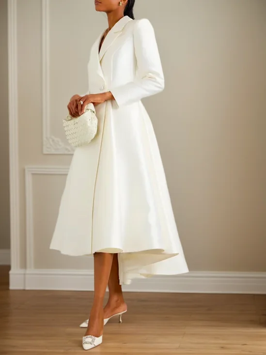 Robes Plain Printemps / Automne Élégant Naturel Quotidien Coupe Régulière Manches Longues Manches régulières Non pour Femmes