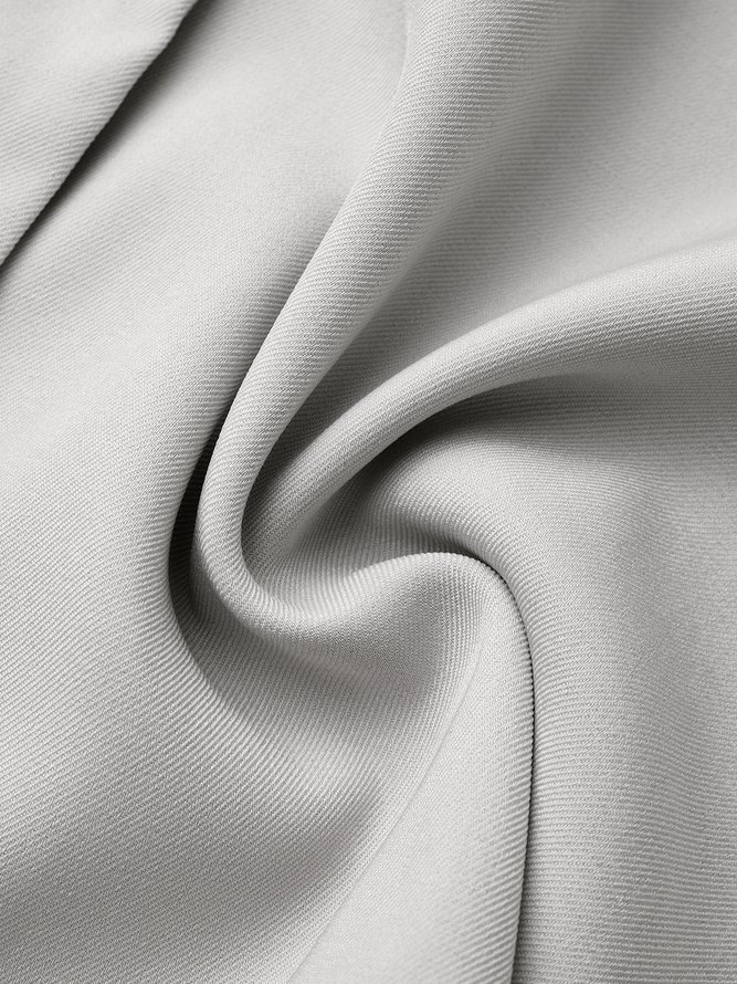 Autre Manteau Plain Hiver Élégant Polyester Col Montant Aucune élasticité Quotidien Demi Manche A-ligne pour Femmes
