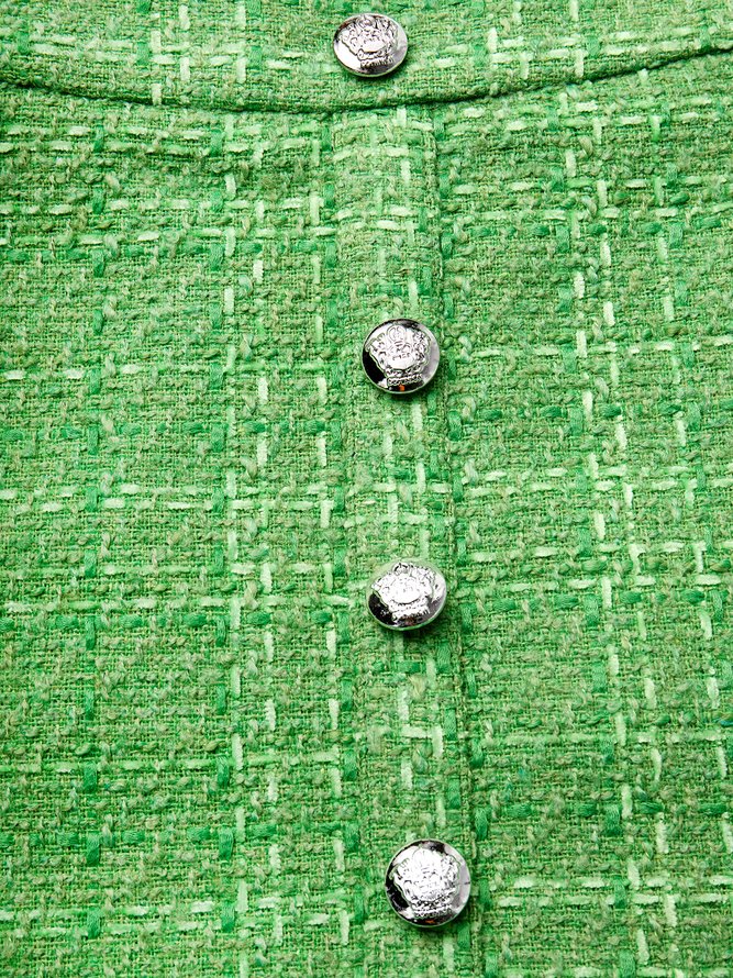 Jupe Plain Hiver Élégant Polyester Zip Poids lourd Aucune élasticité Coupe Régulière A-ligne pour Femmes