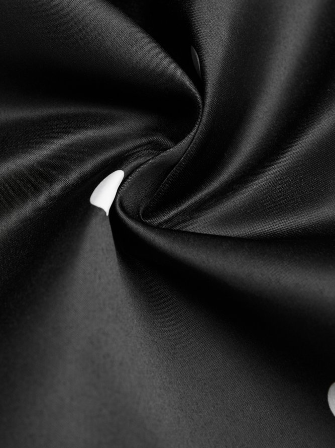 Robes Femmes Pois Polka Automne Élégant Polyester Non Élasticité Quotidien Ample Col Rond Régulier