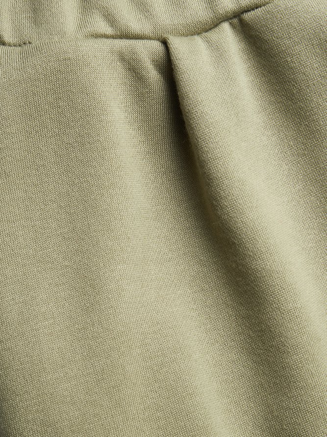 Décontracté Pantalons Femmes Plain Printemps Urbain Taille Haute Coupe Régulière Bande Élastique Pantalon à la cheville T-ligne Régulier