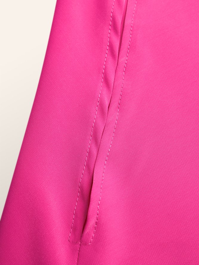 Mariage Robe & Fête Robe Plain Printemps Élégant Polyester Naturel Mariage Ample Mi-longue A-ligne pour Femmes