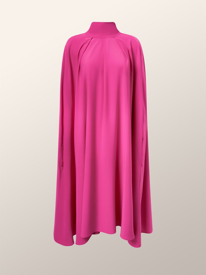 Mariage Robe & Fête Robe Plain Printemps Élégant Polyester Naturel Mariage Ample Mi-longue A-ligne pour Femmes