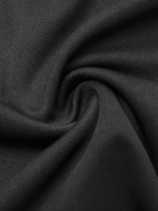 Robes Bloc de Couleur Printemps Élégant Polyester Naturel à Haute Élasticité Quotidien Manches Longues S-ligne pour Femmes