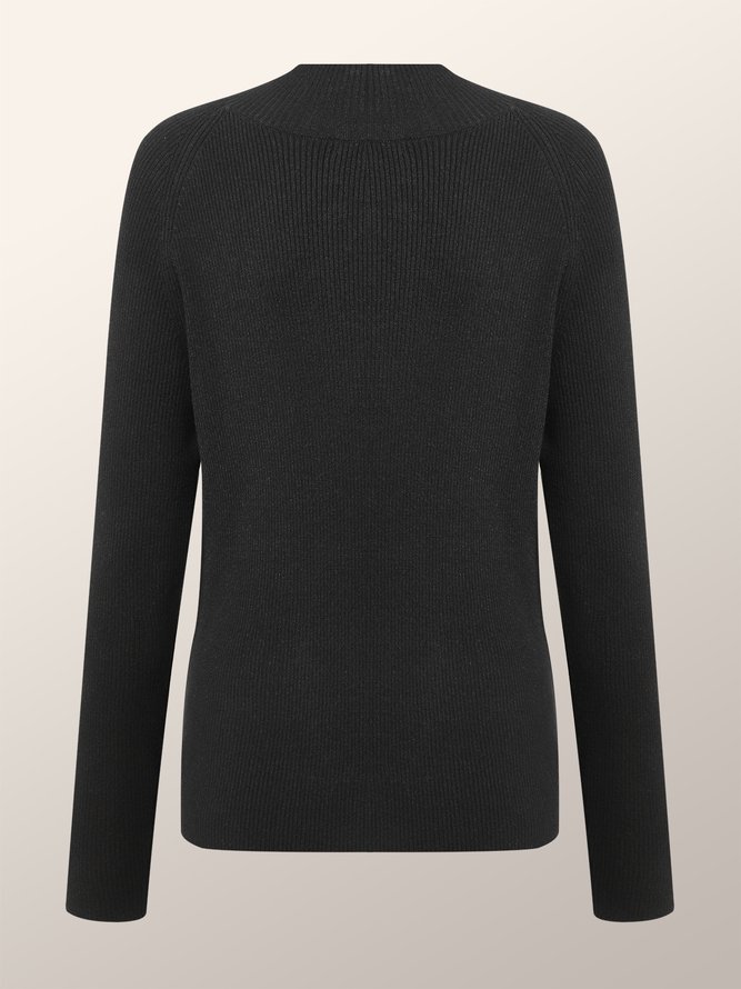 Pull Bloc de Couleur Simple Printemps Quotidien Serré Col Roulé Régulier H-ligne Régulier pour Femmes