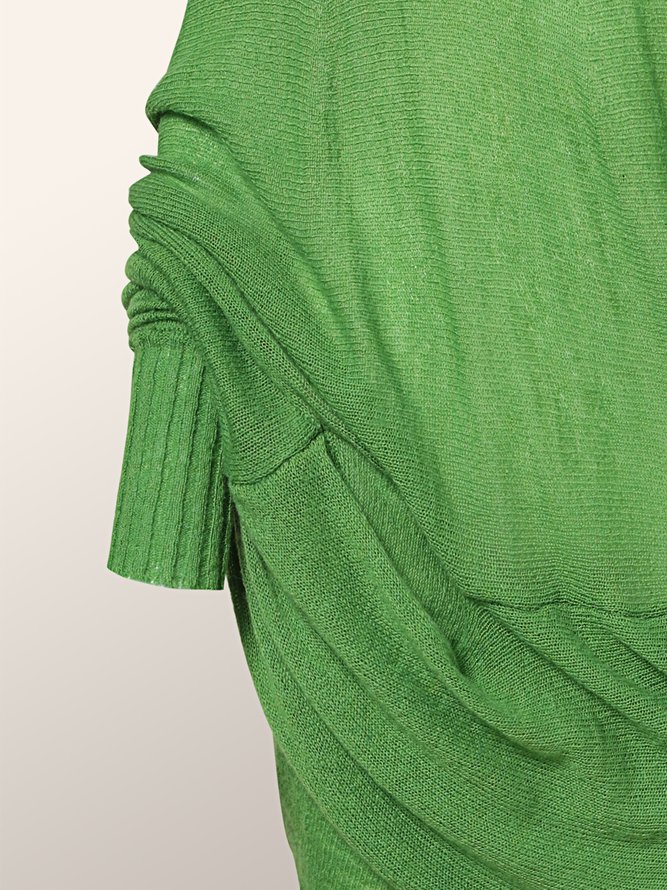 Pull Femmes Plain Hiver Simple Acrylique Micro-Élasticité Manches Longues Régulier H-ligne Régulier