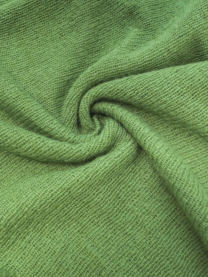 Pull Femmes Plain Hiver Simple Acrylique Micro-Élasticité Manches Longues Régulier H-ligne Régulier